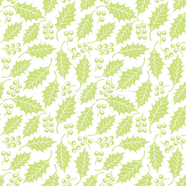 Seamless floral pattern with holly Stock photo © AbsentA