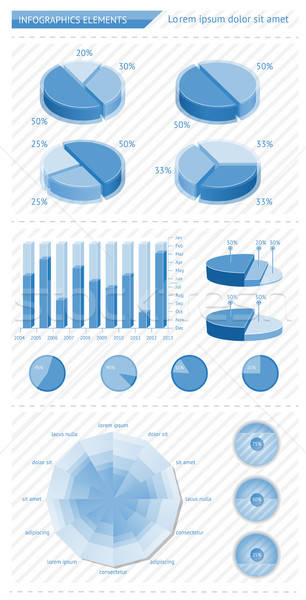 Infographics elements with schedules. EPS10 vector illustration. Stock photo © AbsentA
