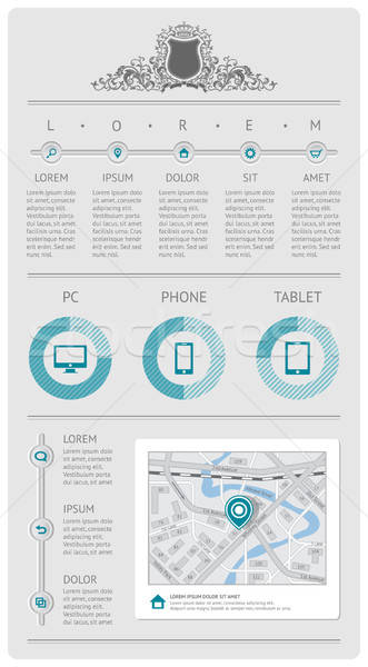 Infografica web elementi eps10 business telefono Foto d'archivio © AbsentA