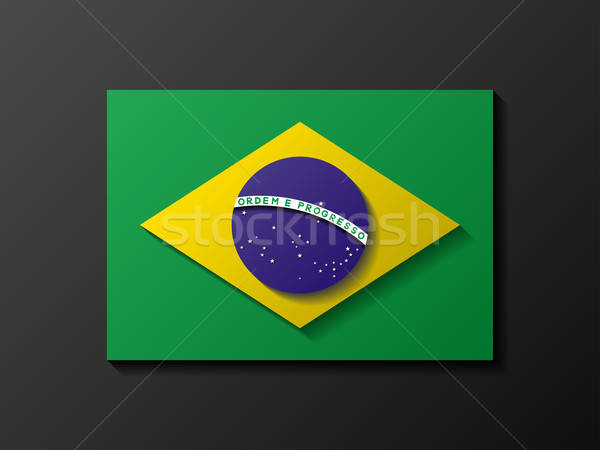 Modern style brazilian flag Stock photo © AbsentA