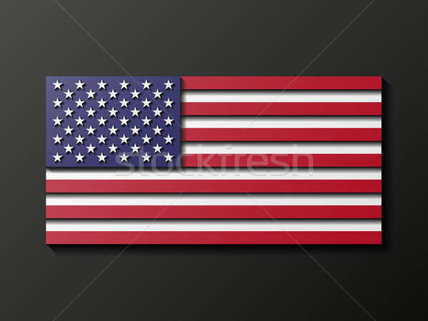 современный стиль флаг дизайна фон красный белый Сток-фото © AbsentA