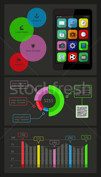 Ui, infographics and web elements including flat design. EPS10 vector illustration.  Stock photo © AbsentA