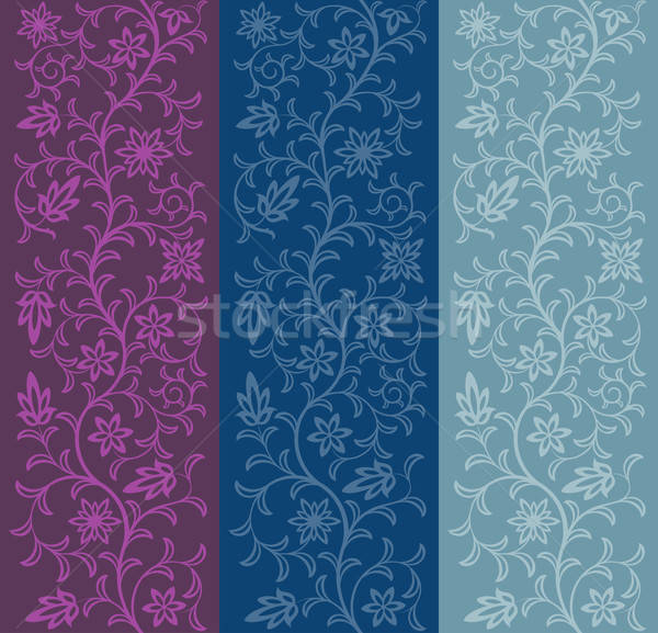 Senza soluzione di continuità floreale pattern foglia sfondo retro Foto d'archivio © AbsentA