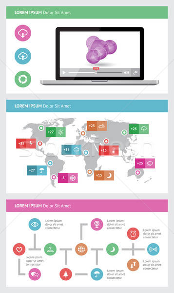 Ui Инфографика веб Элементы дизайна eps10 Сток-фото © AbsentA