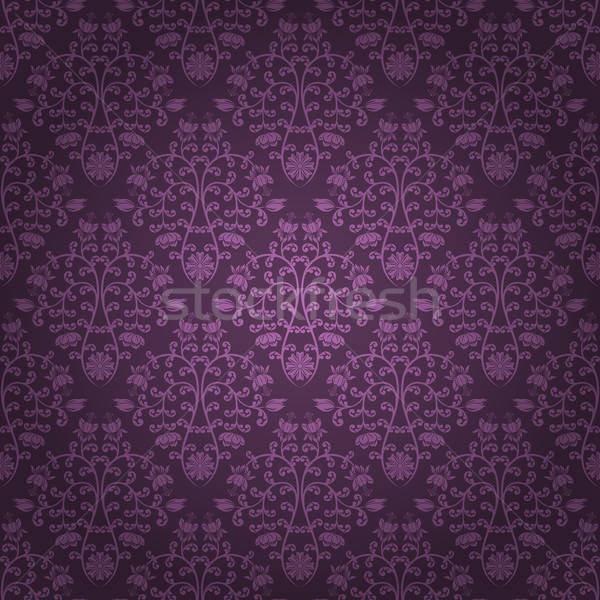 [[stock_photo]]: Floral · modèle · rétro · feuille · fond