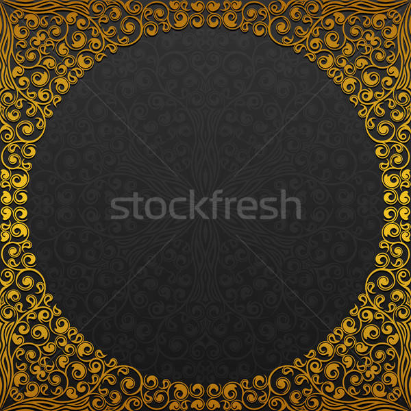Stockfoto: Frame · traditioneel · ornament · bloem · abstract