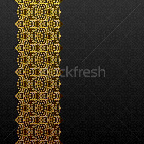 抽象的な 伝統的な 飾り 金 レトロな 壁紙 ストックフォト © AbsentA