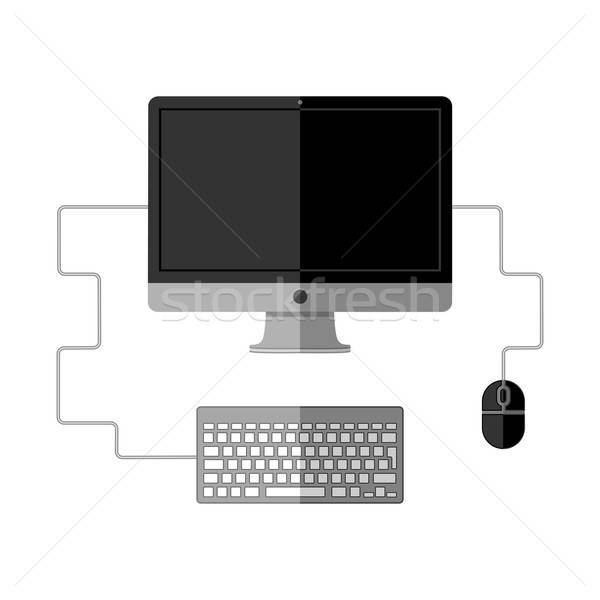 Komputera pracy projektu pracy myszą internetowych Zdjęcia stock © AbsentA