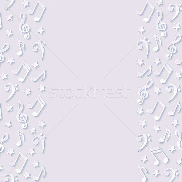 Absztrakt hangjegyek zene papír háttér keret Stock fotó © AbsentA