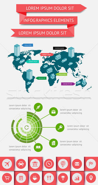Infografica web elementi eps10 business internet Foto d'archivio © AbsentA