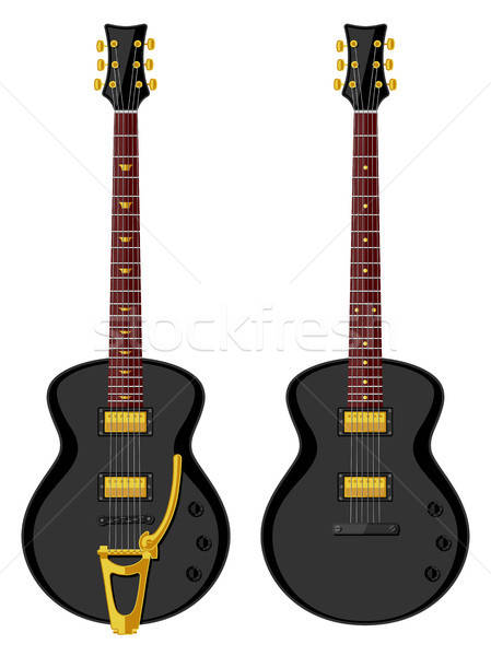 Vintage electric guitars. Flat design Stock photo © AbsentA