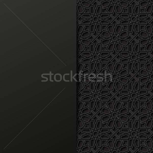 Abstract tradizionale ornamento sfondo nero asian Foto d'archivio © AbsentA