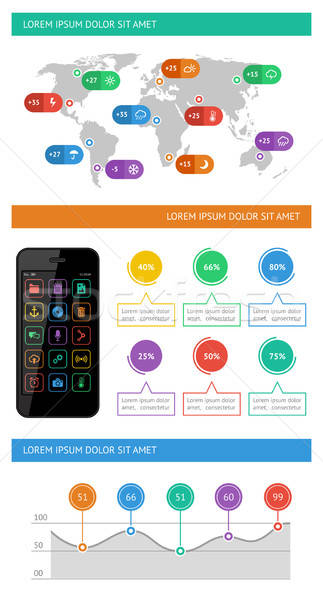 Ui infografica web element proiect eps10 Imagine de stoc © AbsentA