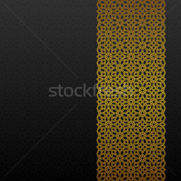 Сток-фото: аннотация · традиционный · орнамент · черный · золото · ретро