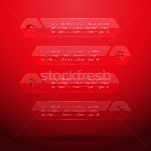 Glass elements of infographics Stock photo © AbsentA