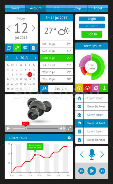 Ui infografica web elementi design eps10 Foto d'archivio © AbsentA