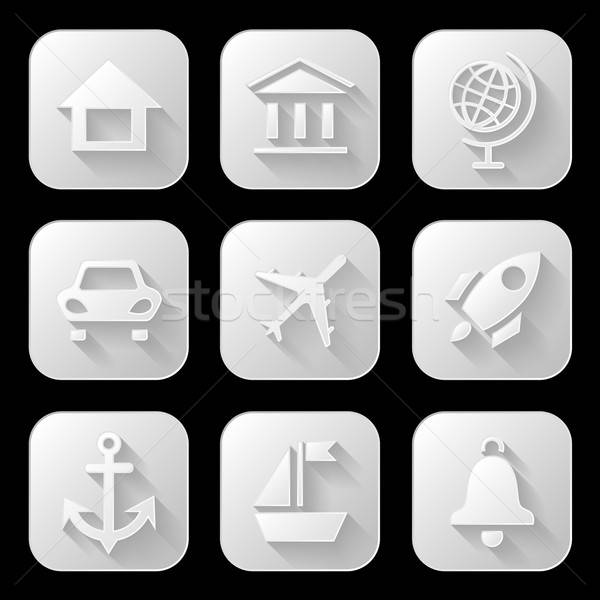 Web icons set Stock photo © AbsentA