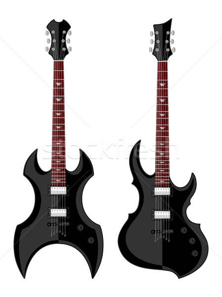 Modern electric guitars. Flat design. Stock photo © AbsentA