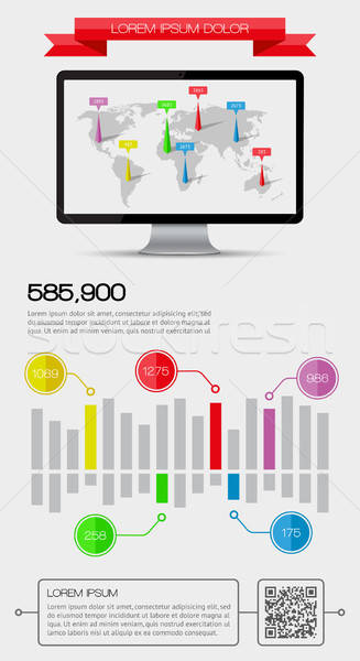 Ui infografica web elementi design eps10 Foto d'archivio © AbsentA