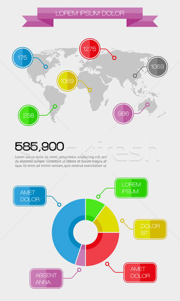 Ui, infographics and web elements Stock photo © AbsentA