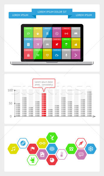 Ui infografica web element proiect eps10 Imagine de stoc © AbsentA