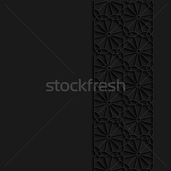 аннотация традиционный орнамент черный азиатских Vintage Сток-фото © AbsentA