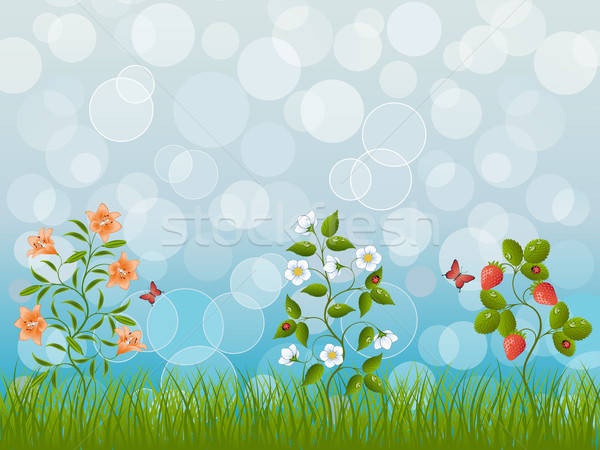 Abstrakten floral Blume Textur Schmetterling Hintergrund Stock foto © AbsentA