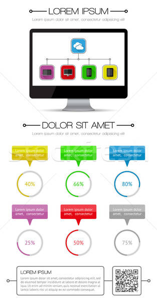 Ui infografica web element proiect eps10 Imagine de stoc © AbsentA