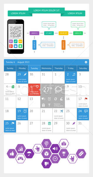 Ui infografica web element proiect eps10 Imagine de stoc © AbsentA