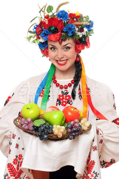 Young woman in the Ukrainian national clothes Stock photo © acidgrey