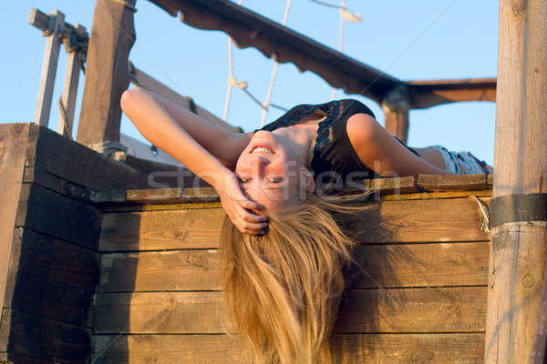 Joyful girl Stock photo © acidgrey