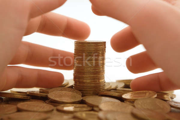 Kapzsiság pénz pénzügy arany siker pénzügyi Stock fotó © acidgrey