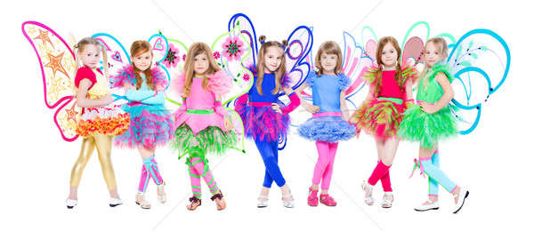Seven little girls Stock photo © acidgrey