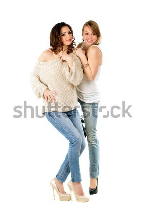 Two joyful women Stock photo © acidgrey