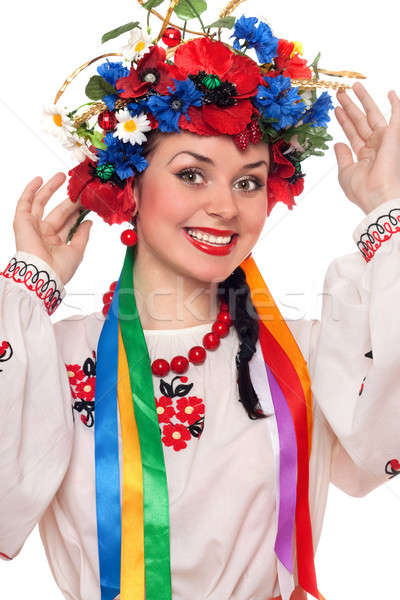 woman in the Ukrainian national clothes Stock photo © acidgrey