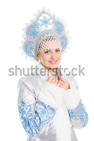 Portrait of a smiling Snow Maiden Stock photo © acidgrey