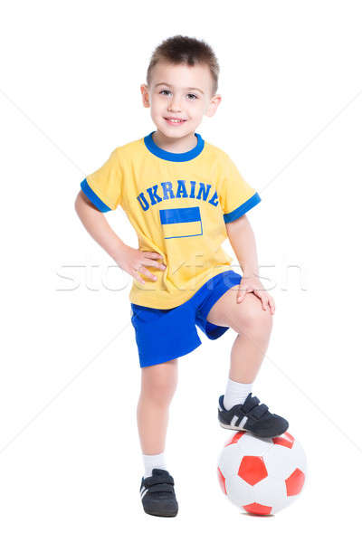 Nice little Ukrainian footballer Stock photo © acidgrey