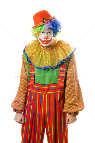 Portrait of a ferocious clown Stock photo © acidgrey
