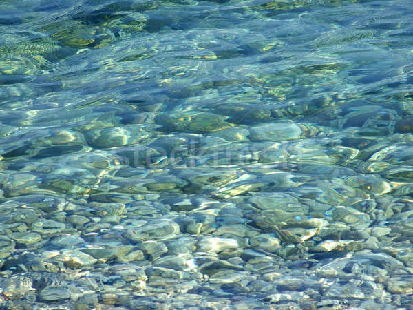 Kieselsteine blau Oberfläche Meer Wasser Natur Stock foto © acidgrey