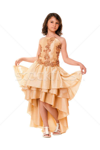 Little girl in a chic evening dress Stock photo © acidgrey