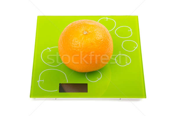 Sweet orange on scales Stock photo © acidgrey