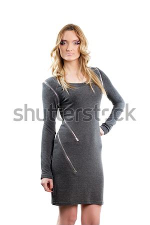 серый платье довольно изолированный моде Сток-фото © acidgrey