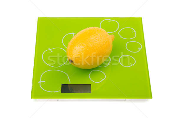 Stockfoto: Geel · citroen · vierkante · schalen · keuken · geïsoleerd