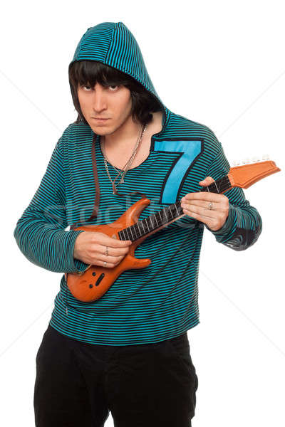 young man with a little guitar Stock photo © acidgrey