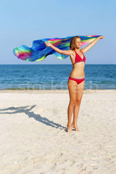 Dreamy cute teen girl Stock photo © acidgrey