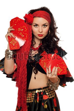 Passionate gypsy woman in a black skirt Stock photo © acidgrey