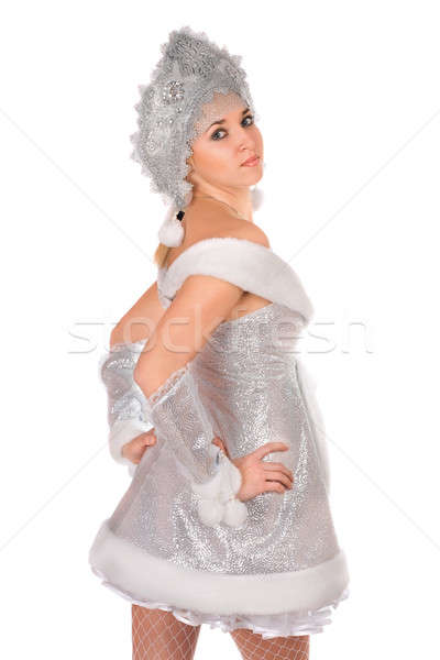 Portrait of a cute Snow Maiden Stock photo © acidgrey
