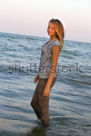 girl walks into the sea Stock photo © acidgrey
