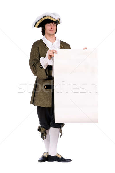 Man in a historical costume with the decree Stock photo © acidgrey