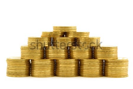 a pyramid from coins 1 Stock photo © acidgrey